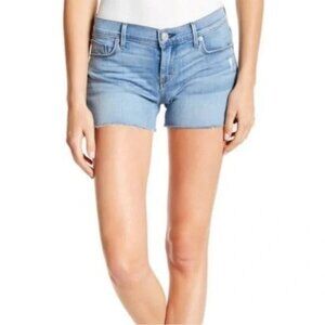 Hudson Low Rise Denim Shortie Shorts Amber Raw Edge Hem Stretch Short 26